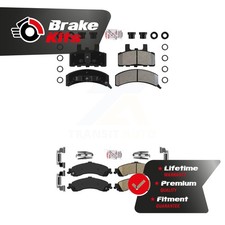 Front Semi-Metallic Rear Ceramic Disc Brake Pads Kit For 2000-2000 GMC Yukon
