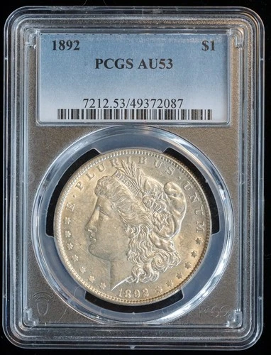 1892 Morgan Silver Dollar PCGS AU53