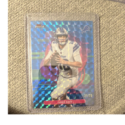2025 Topps Finest Jared Goff #131 Uncommon Detroit Lions 21/75
