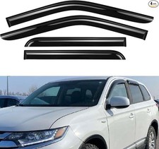 4pcs Out-Channel Tape-On Nice Wind Deflector Set, Side Rain Guards, Window Viso