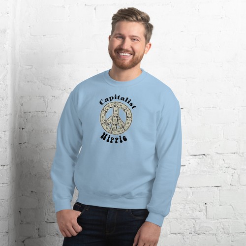 Capitalist Hippie T-Shirt Wage Gap Income Inequality Socialism Mens Sweatshirt - Picture 12 of 14