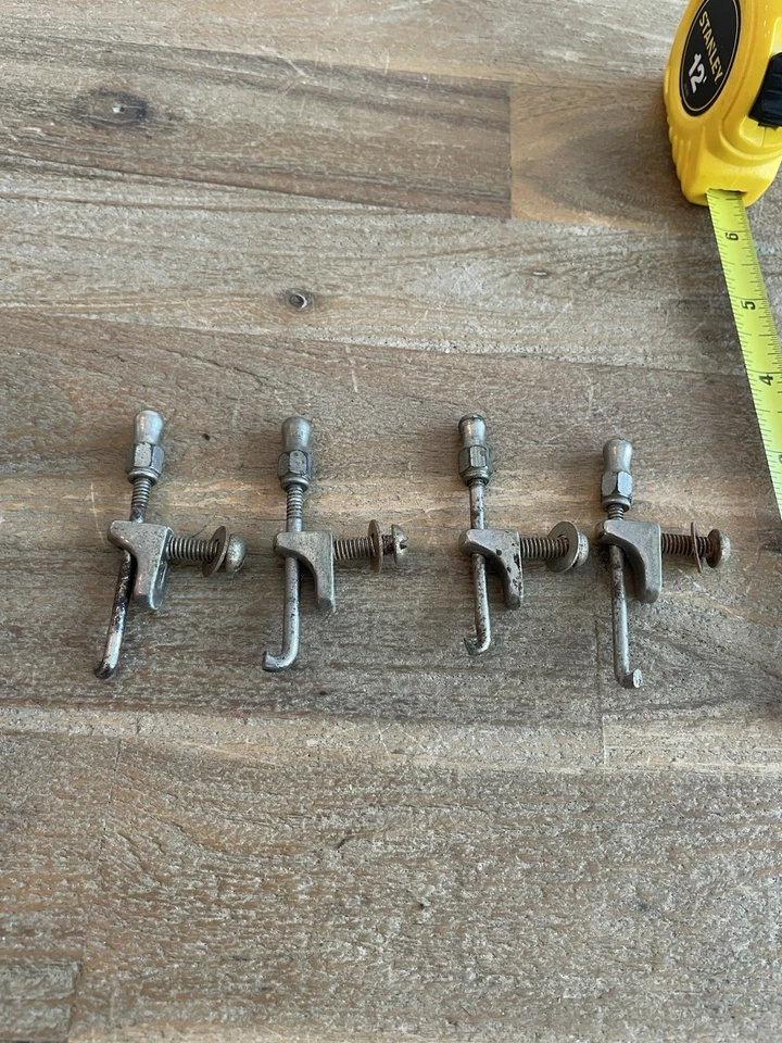 Vintage 1920s 30’s Lug & Hook Tension Rod 4 Sets Nickel From Bacon Banjo Parts - Image 3 of 4