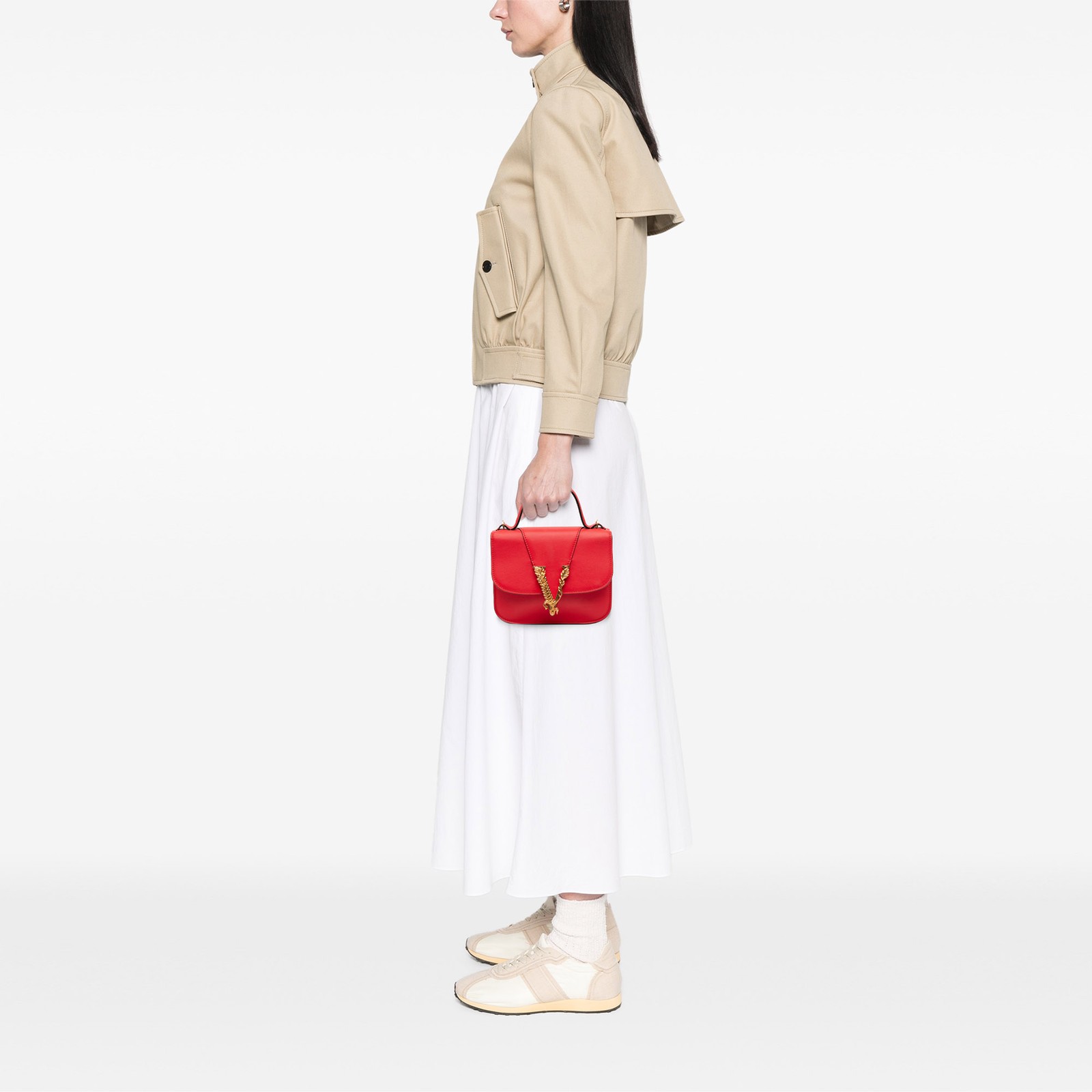 Authenticated Versace Small Leather Virtus Top Ha… - image 10