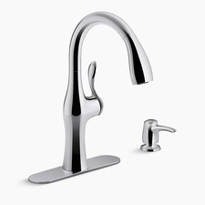 Kohler Alma Kitchen Faucet With Soap Dispenser In Polished Chrome R45350-SD-CP