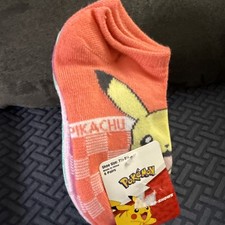New With Tag Girls Pokemon No -show Socks 6 Pairs Size 71/2 -31/2