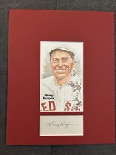 Harry Hooper Signed / Auto Perez Steele Matted Signature Display RED SOX LEGEND