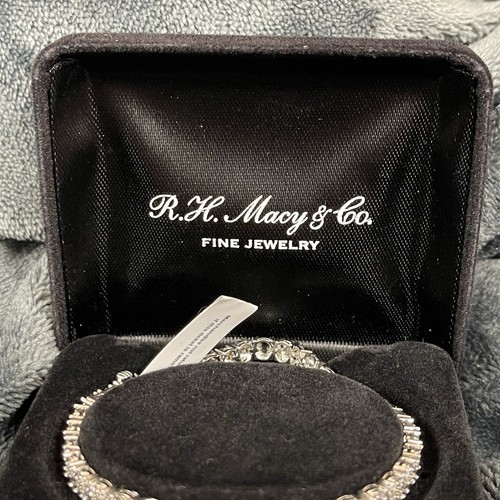 R.H. Macy & Co Fine Jewelry Bridge Diamond Bracelet, 1/4 CTW, Sterling Silver - Picture 3 of 15