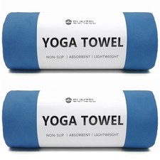 2 Pack Hot Yoga Towel Non Slip Yoga Mat Towel Non-Slip Sweat Absorbent Microf...