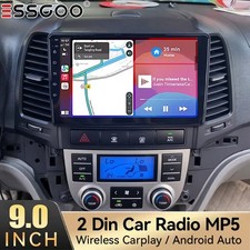 9 For Hyundai Santa Fe 2 2006-2012 Wireless Carplay Car Stereo Radio Gps Bt Fm