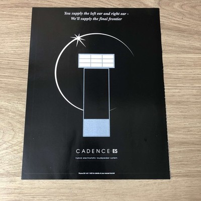 GRAM77 MAGAZINWERBUNG 11X8 CADENCE ES LAUTSPRECHERSYSTEM