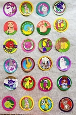 Vintage 24 CTP Scratch & Sniff 1.25" Stickers Fruit, Animals 