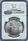 US 1896 P Morgan Silver Dollar NGC MS 65 Littleton Select BU White