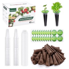 Hydroponic Pods Kit Grow Sponges and Grow Baskets Set 160 Pcs 0.19 per gallon