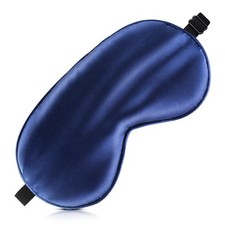 Loomluxe Sleep Mask Silk Eye for Men 1 Count Pack of 1 , Dark Blue