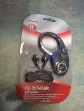 Radio Shack Clip On FM Radio w/Ear Buds 12-187 Built in Compass NEW