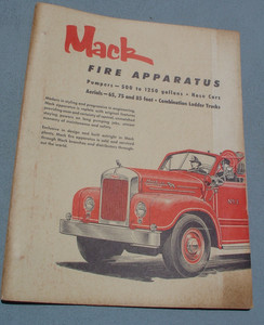 Vtg 50s Firefighting Advertising Brochure Sale Booklet Mack Fire Truck Apparatus