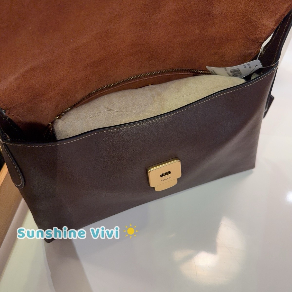 NWT Coach Chelsea Shoulder Bag 30 Brass maple grain Leather Cds58