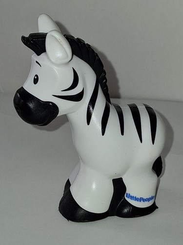 Zebra Fisher Price Little People 3" Black & White 2017 Zoo Safari Replacement - Picture 2 of 5