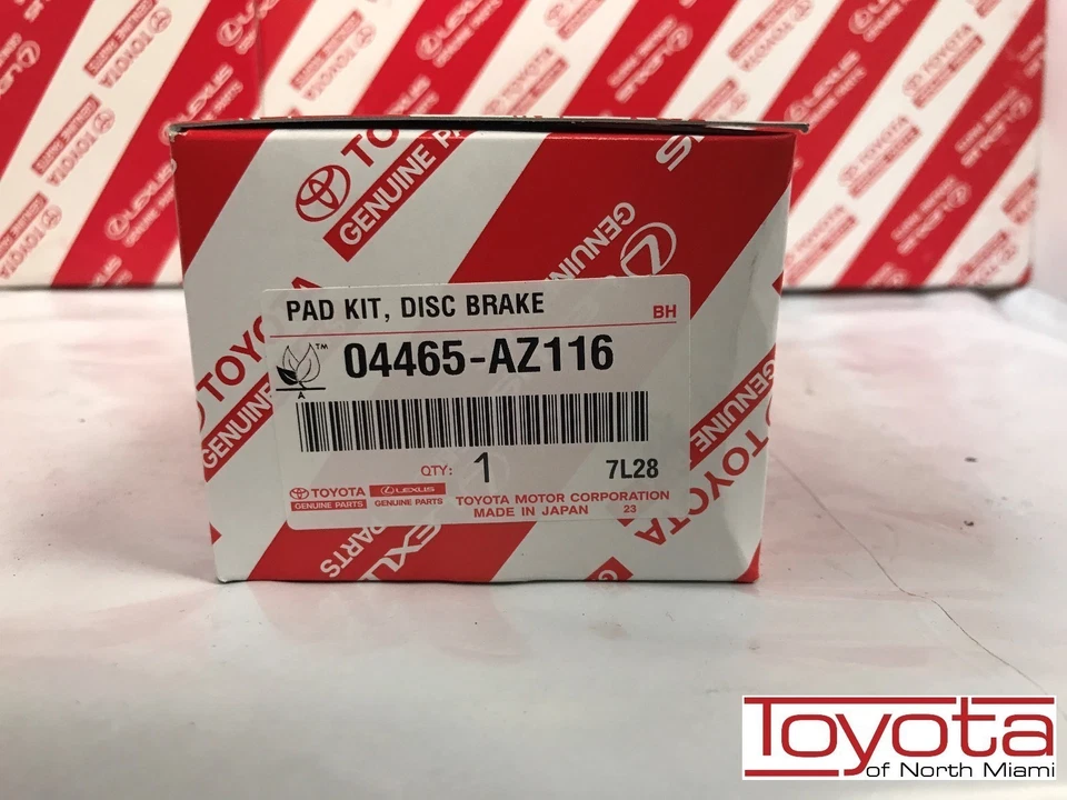 OEM Genuine Toyota Camry 2007-17 Front 04465-AZ216 & Rear 04466-AZ207 Brake Pads - Image 3 of 4