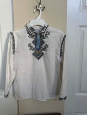 Embroidered shirt for a boy with a long sleeve, Vyshyvanka, Ukraine boys 10-12