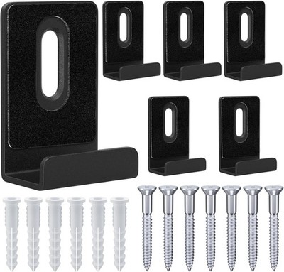 6Pcs Metal Mirror Clips, Mirror Hanging Kit, 1/2'' Wide Channel, Heavy Duty, Blac