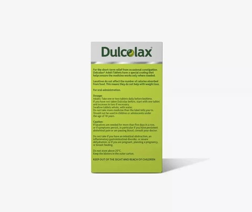 3 x 20 (60 Tablets) DULCOLAX TWELVE PLUS 5MG GASTRO RESISTANT TABLETS - Picture 5 of 6