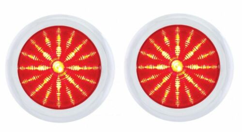 41 LED Tail Light Set With Chrome Bezels 1950 Pontiac Chieftain - Picture 1 of 5