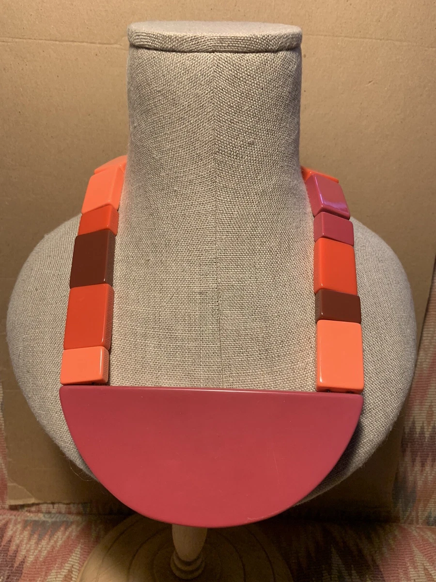 Vintage Kate Spade Saturday Mod Large Scale Statement Plastic Necklace