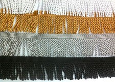 BULLION FRINGE 6.5CM, UPHOLSTERY TRIMMING AVAILABLE SILVER, GOLD, WHITE,BLACK