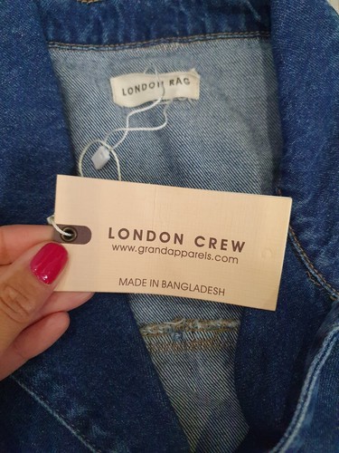 LONDON RAG Long Sleeve Unique style Denim Button Up Jacket M - Picture 3 of 6
