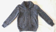 BOYS SIZE 6 POLO RALPH LAUREN COTTON CARDIGAN FULL ZIPPER SWEATER GREY/BLUE NWT