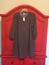 Ann Taylor Loft Outlet maroon dress pattern NWT size M