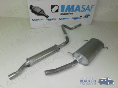 Imasaf Auspuff Set Mitteltopf + Endtopf für VW Scirocco 1.8 (53B) 1984-1992