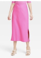 A New Day Size M Women  s Pink A Line Slip Skirt