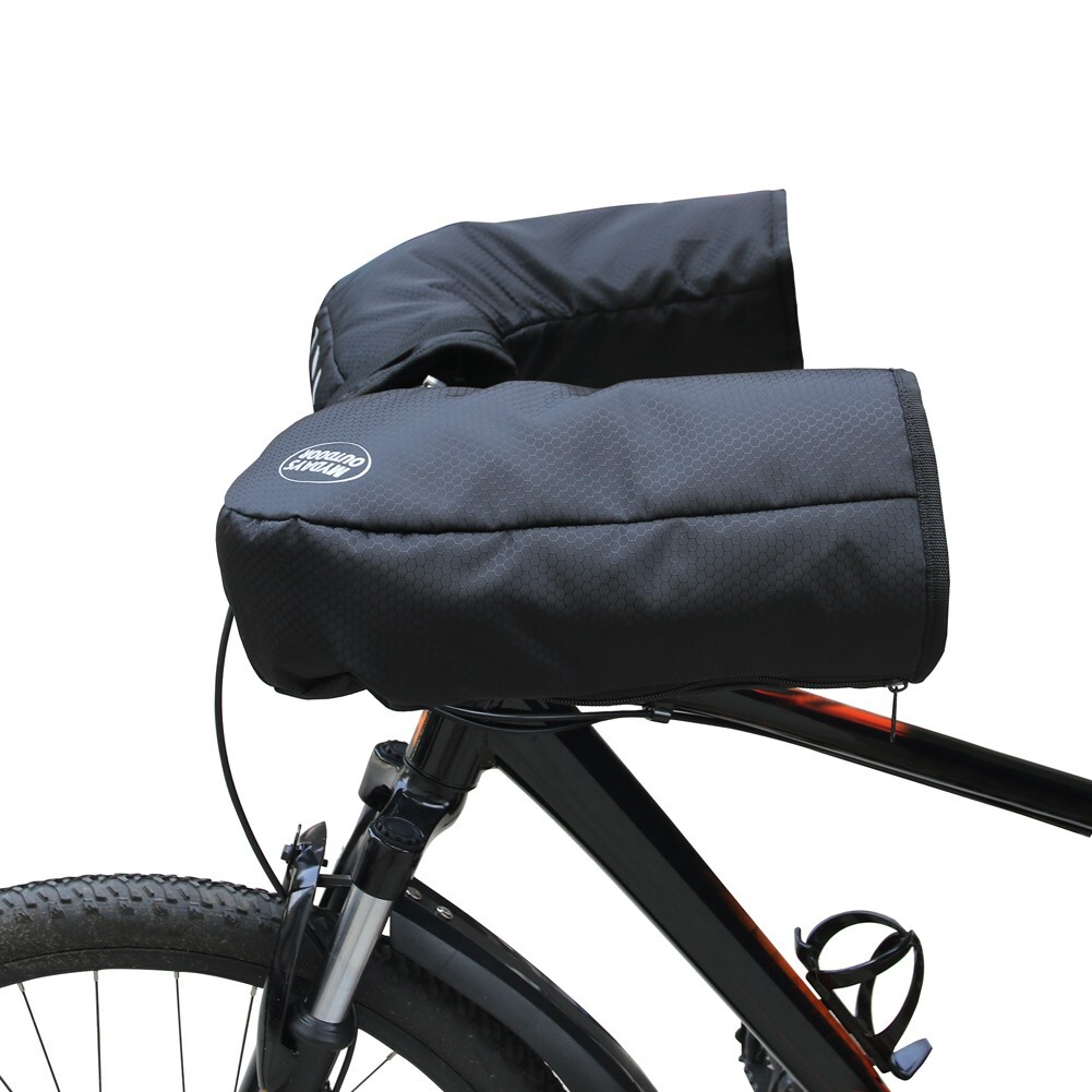 Griffhandschuhe Handschuhe Mit Fahrradgriff Herbst Und Winter Schwarz Warm - Bild 7 von 12