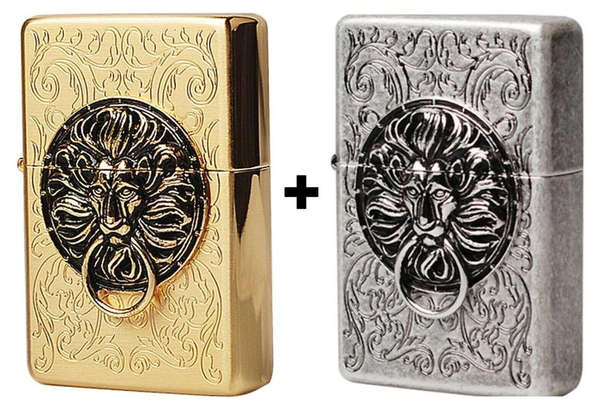 Zippo Lighter Lion Gate Genuine Windproof Free Shipping 6 Flints Free New In Box
