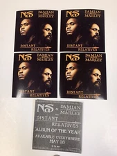 NAS & DAMIAN MARLEY Distant Relatives 4 PROMO STICKERS for cd MINT Hip Hop/Rap