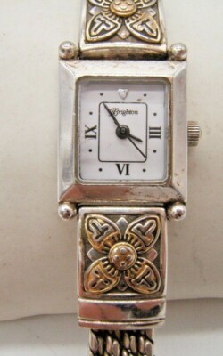 Vintage Retired Brighton Two Tone Gold/Silver Link Wristwatch - White Dial Brighton White Wristwatches for sale | eBay main image 4