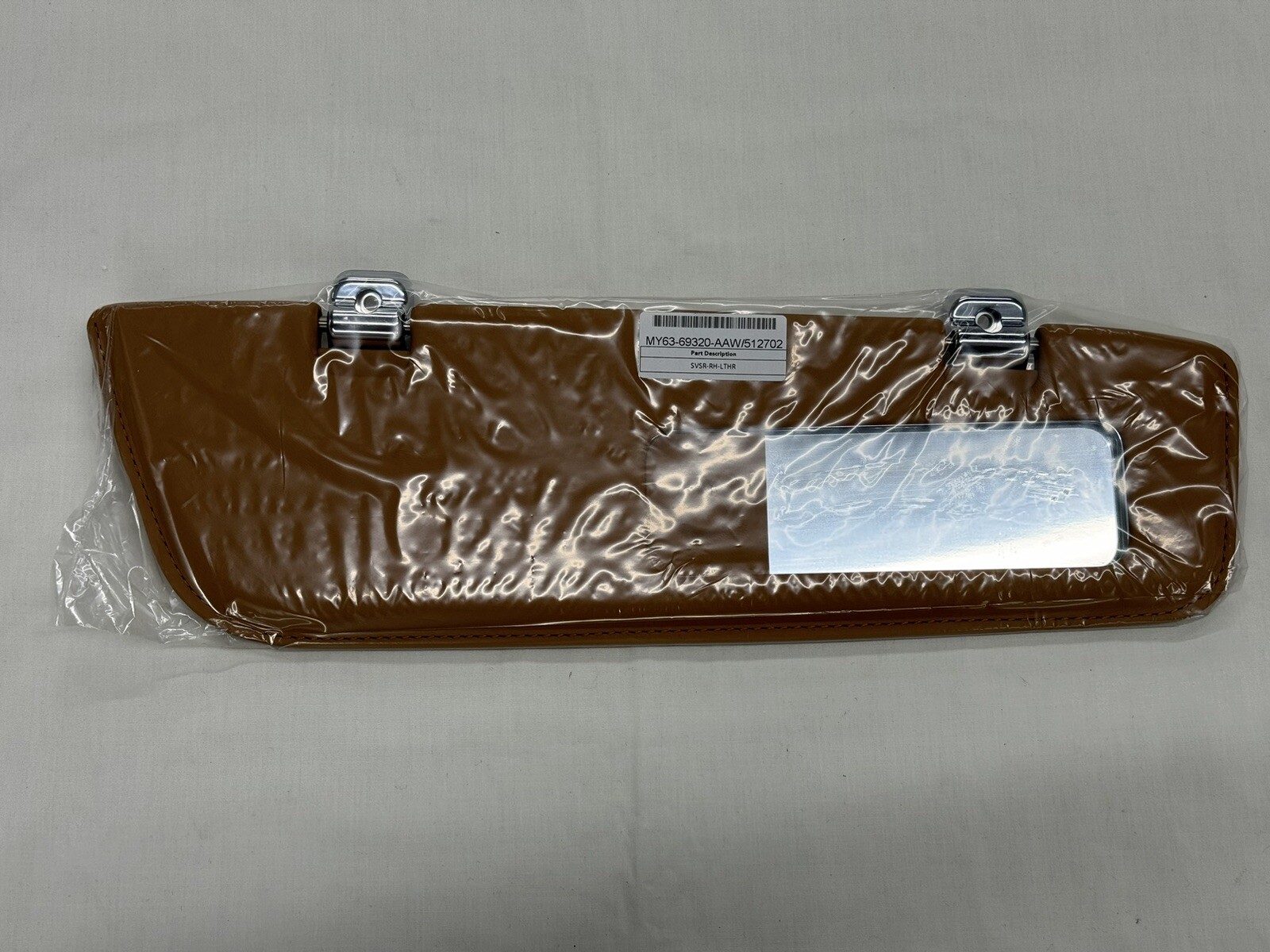 Aston Martin DB11 Passenger Vanity Mirror Brown/Tan Leather OEM # MY63-69320-ABW