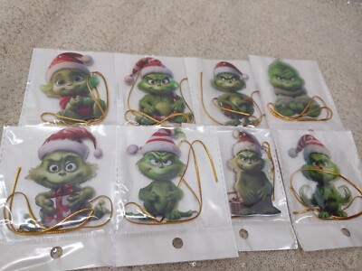 Grinch Christmas Ornament 8 Pack Bundle 9
