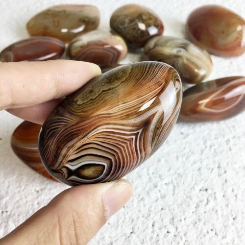 Natural Sardonyx Red Agate Quartz Crystal Energy Polished Tumbled Stone Healing - Picture 3 of 24