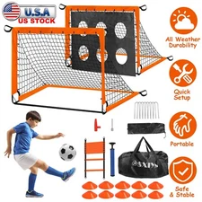 Kids Soccer Goals for Backyard, Portable Toddler Soccer Goal Training Equipment