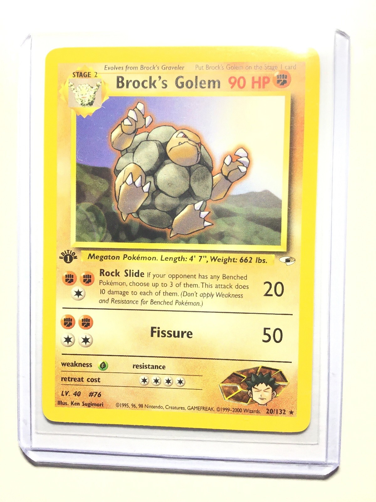 BROCK’S GOLEM - 1st Edition Gym Heroes  - 20/132 - Rare - Pokemon - NM