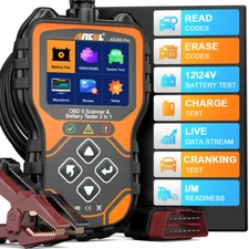 Automotive Engine OBD2 Code Reader & Battery Load Tester Cranking Charging Test