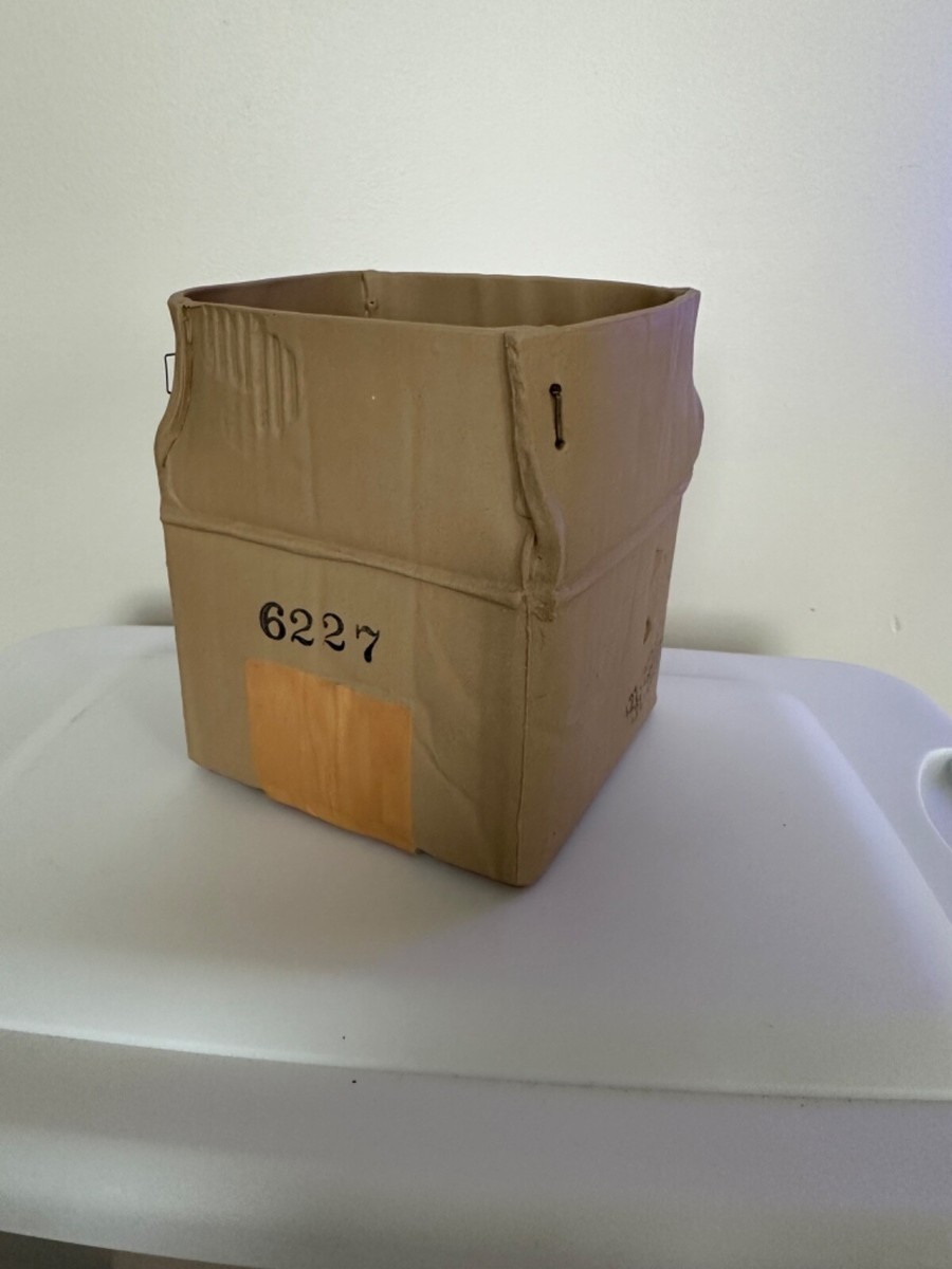 RARE Michael Harvey Craft Ceramic Cardboard Box Sculpture Vase