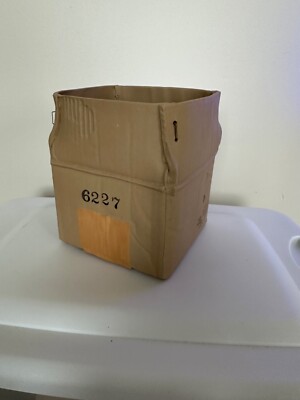 RARE Michael Harvey Craft Ceramic Cardboard Box Sculpture Vase