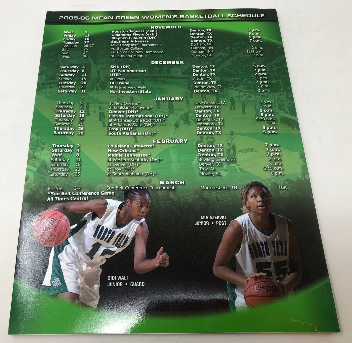 2005-06 University of North Texas Mean Green Women's Basketball