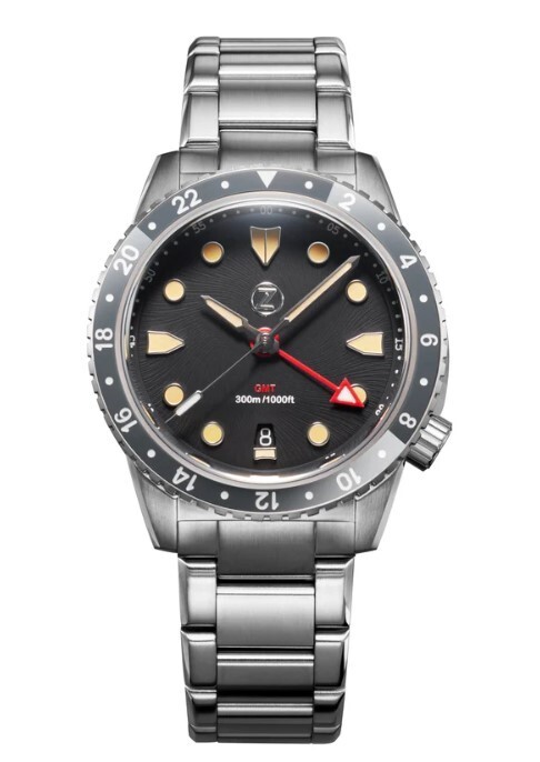 New Zelos MAKO 300M GMT VINTAGE BLACK 40mm Automatic Watch