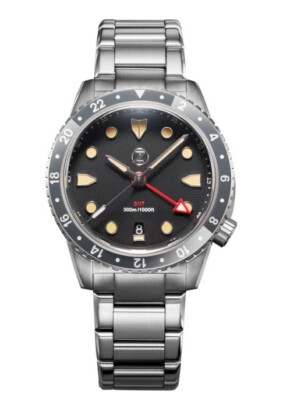 New Zelos MAKO 300M GMT VINTAGE BLACK 40mm Automatic Watch