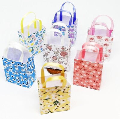 Puppenstube Papiertragetasche Blumendekor Maßstab 1:12 Blumen ML tumdee